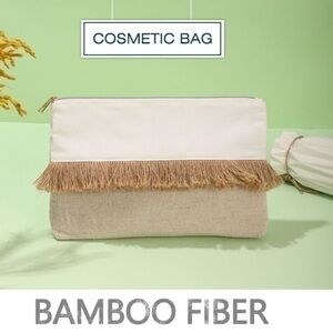 Ulta Beauty large bamboo fiber cosmetic bag